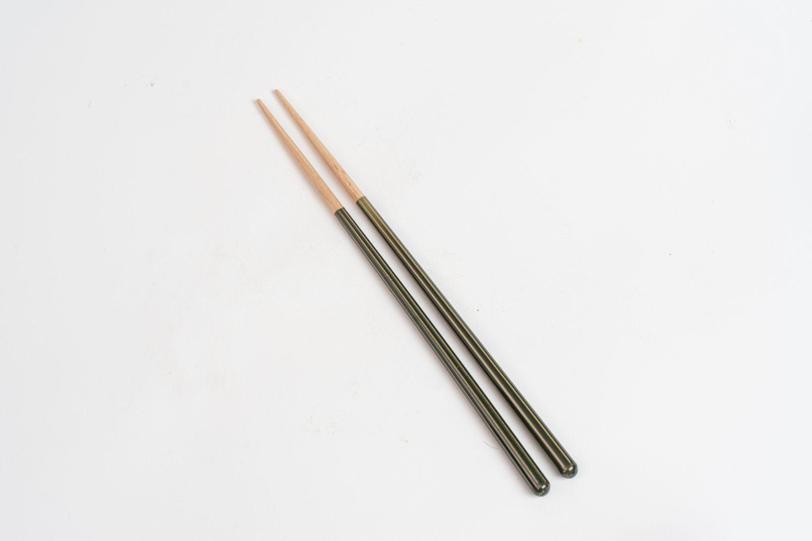 日式墨綠條紋木筷