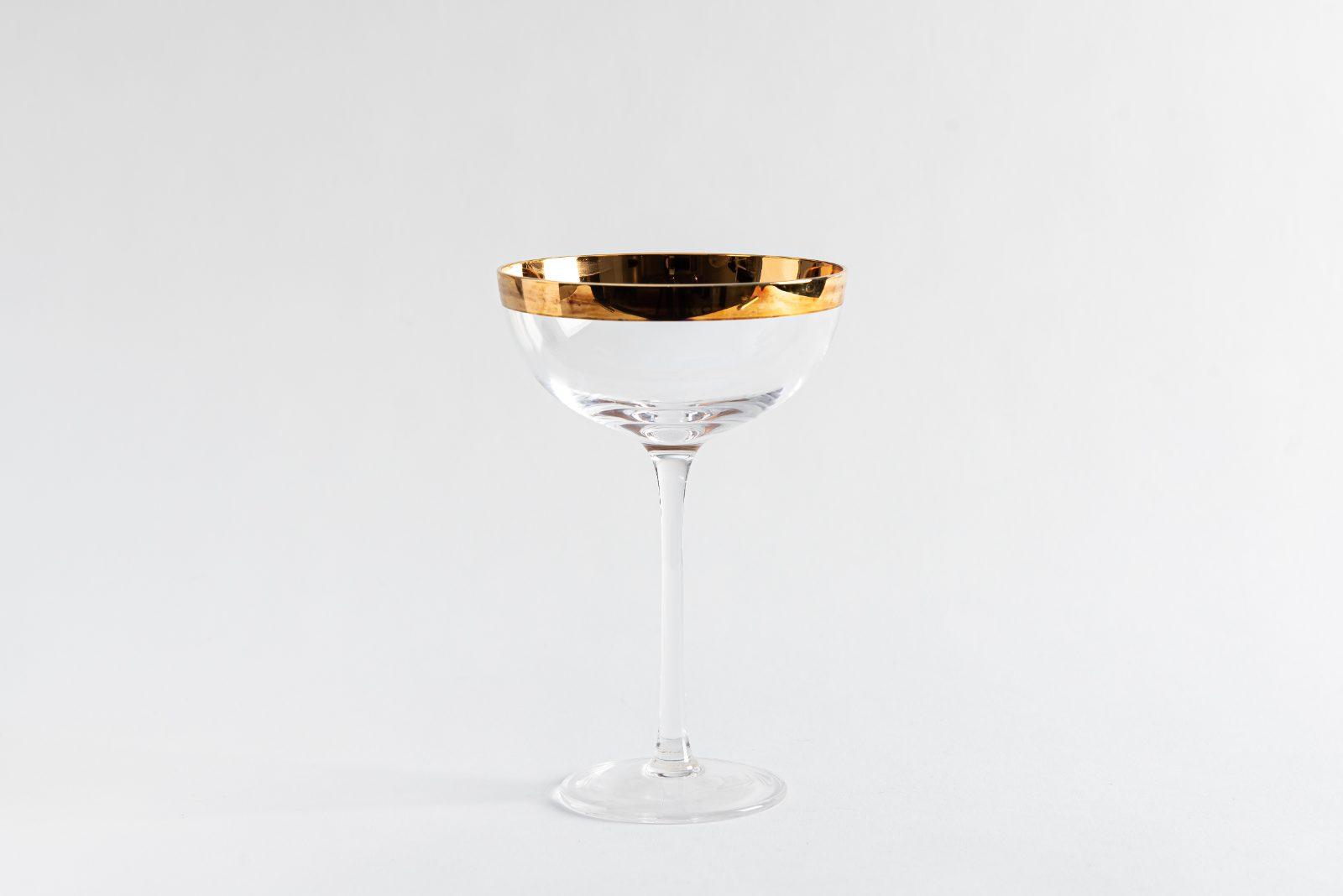 金邊玻璃高腳雞尾酒杯