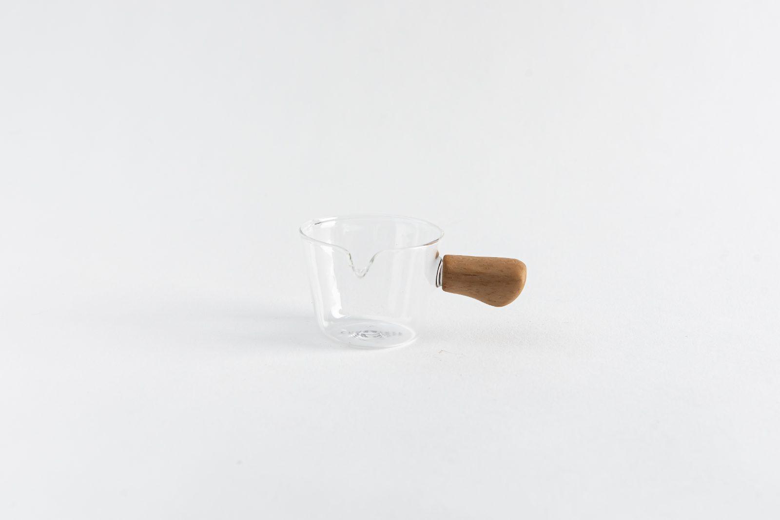 木柄玻璃小牛奶壺