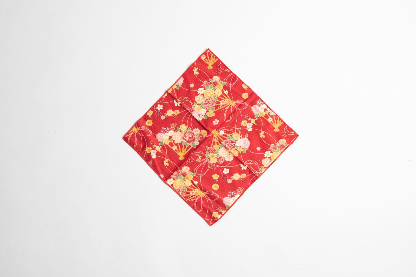 紅色客家花布桌巾