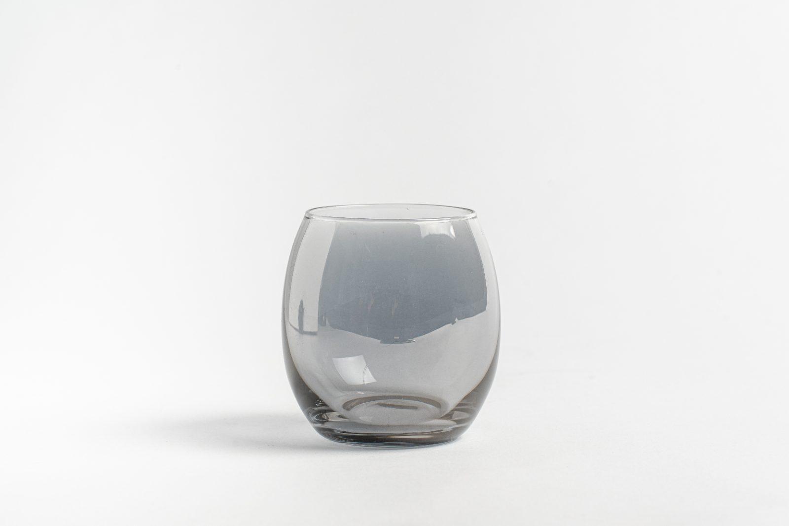 煙燻灰半球玻璃杯